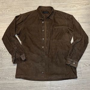 Vintage Brown felt material button up